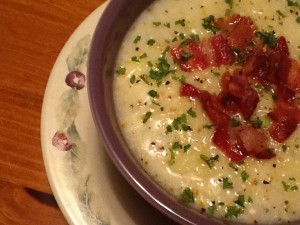 Healthy but oh-so-yummy Loaded Baked Potato Soup