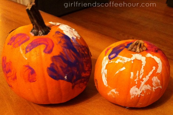 Pumpkin Painting Contest & Linky Party www.girlfriendscoffeehour.com #fallfun